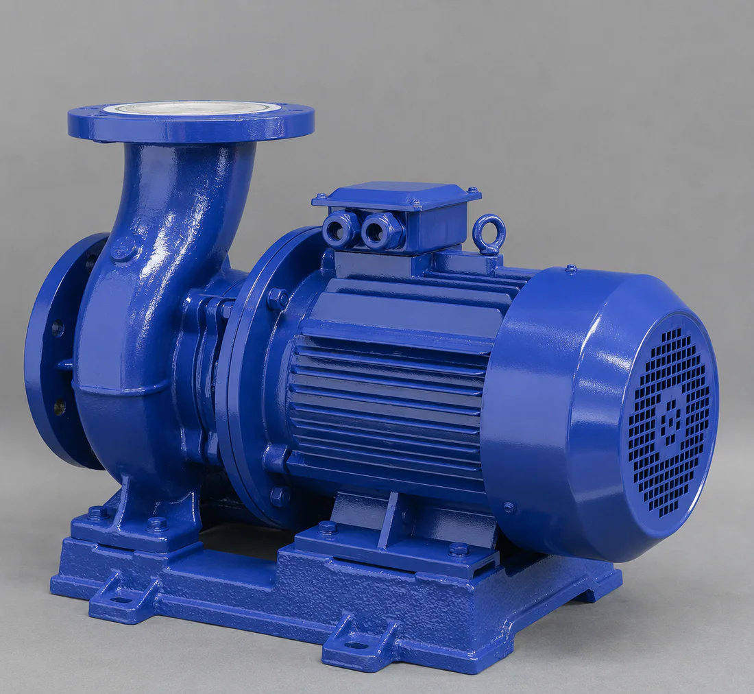Representative close-up of a commercial electric water pump